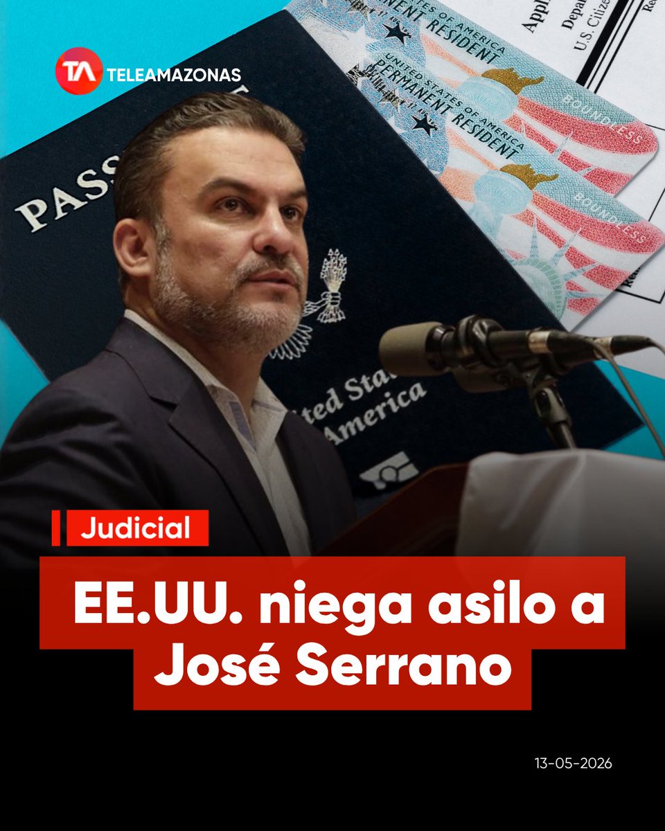 teleamazonasec's tweet photo. #Urgente | Estados Unidos niega el asilo al exministro José Serrano, requerido por la justicia ecuatoriana por el presunto asesinato de Fernando Villavicencio. La Fiscalía lo acusa como su presunto autor intelectual. Los detalles aquí: https://t.co/lQp9Q9SgN1 https://t.co/ePLGr3GNRj