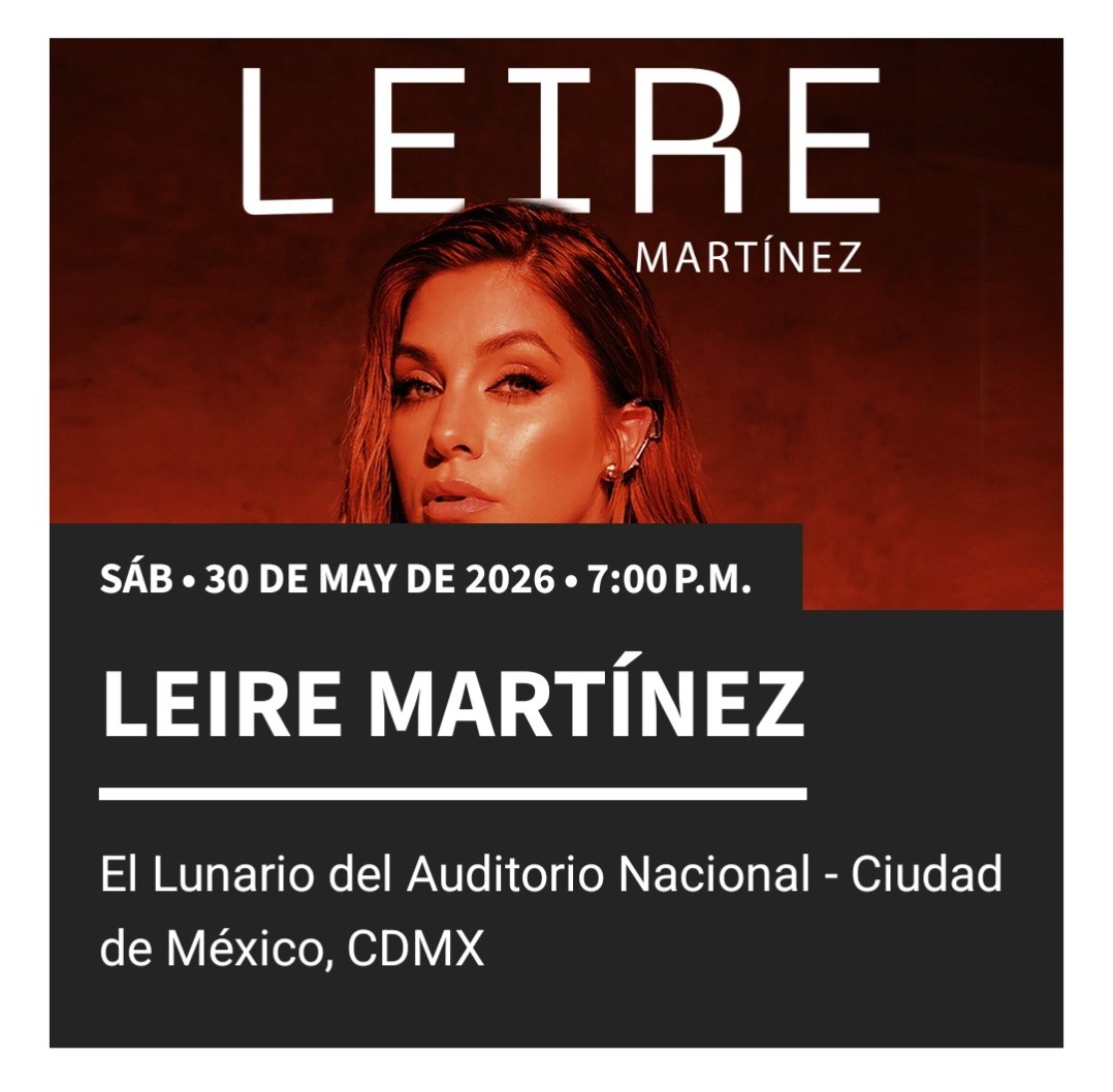 romuarg's tweet photo. Me va a dar, alcancé de los últimos boletos liberados, para Leire en el Lunario del Auditorio Nacional 🥹❤️‍🩹 ahí nos vemos, Diosa @LeireMo https://t.co/xwEWTZdjJA