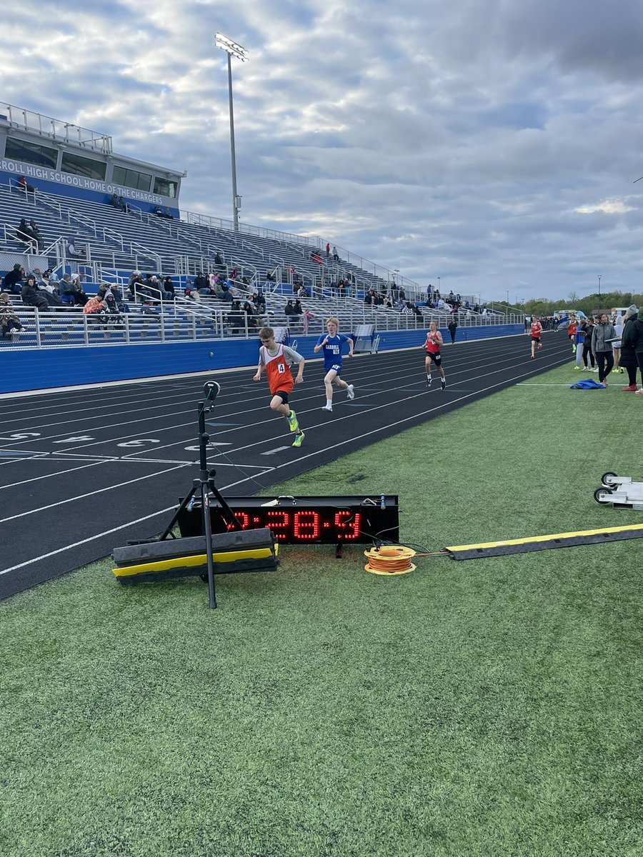 school_carroll's tweet photo. What a night as our Chargers⚡️⚡️ wrapped up the track season at the conference track meet!  We are so proud of you!  Enjoy some pictures. Shout out to part of our Charger family,  @MCMSAthletics , for winning conference for both boys and girls! Congrats to all!
#WeARREChargers https://t.co/TGjtWUFmeI