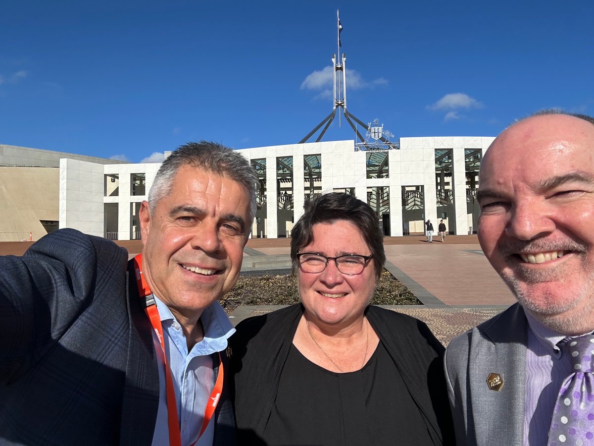 SMSFassoc's tweet photo. SMSF Association Chair, Scott Hay-Bartlem, Vice Chair, Meg Heffron, and CEO, Peter Burgess, are in Canberra today meeting with Treasury, the Assistant Treasurer’s office, and the Shadow Treasurer. https://t.co/pzedWIE10E
