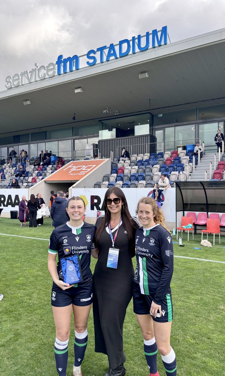 melsportslover's tweet photo. #FemaleFootballWeek for @FootballSouthAu 

💜 Memorable day celebrating #football queens 

I got to commentate a @FIFAWWC player! 🤩

Maria Rojas… played for @SydneyFC 

Flinders Captain, Beth &amp; Robin

Keeper Matilda Comley joining me in comms 

Simon &amp; Jayden ( Manager) https://t.co/Ug8RlZ4Xb6