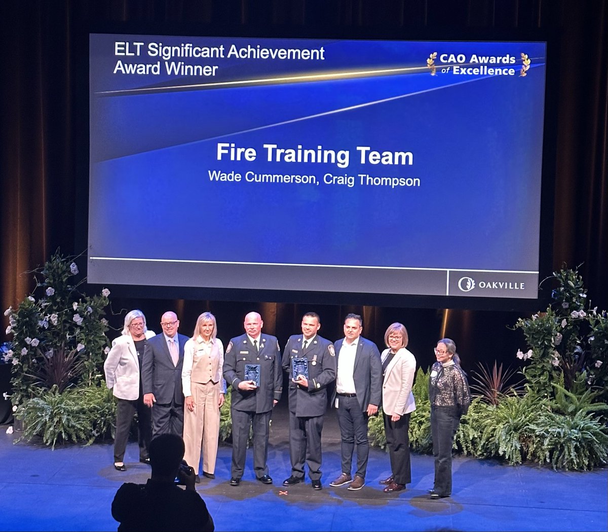 chiefboz's tweet photo. @oakvillefire had great nominees @townofoakville CAO Awards event. Very proud of all nominees & nominators recognizing excellence in each other. Great event & TEAM matters! Congrats TO Cummerson & TO Thompson on winning for an outstanding initiative. #OFDPride #FMT https://t.co/76Nf45HsYk