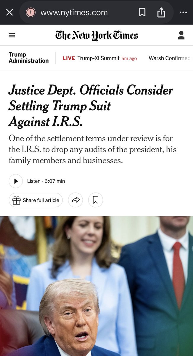 JonathanWaitkus's tweet photo. Hey ya’ll—we cool with trump settling an IRS lawsuit with his own Justice Department for a personal payout of $10 billion of our tax dollars? https://t.co/K8DzUClVJa