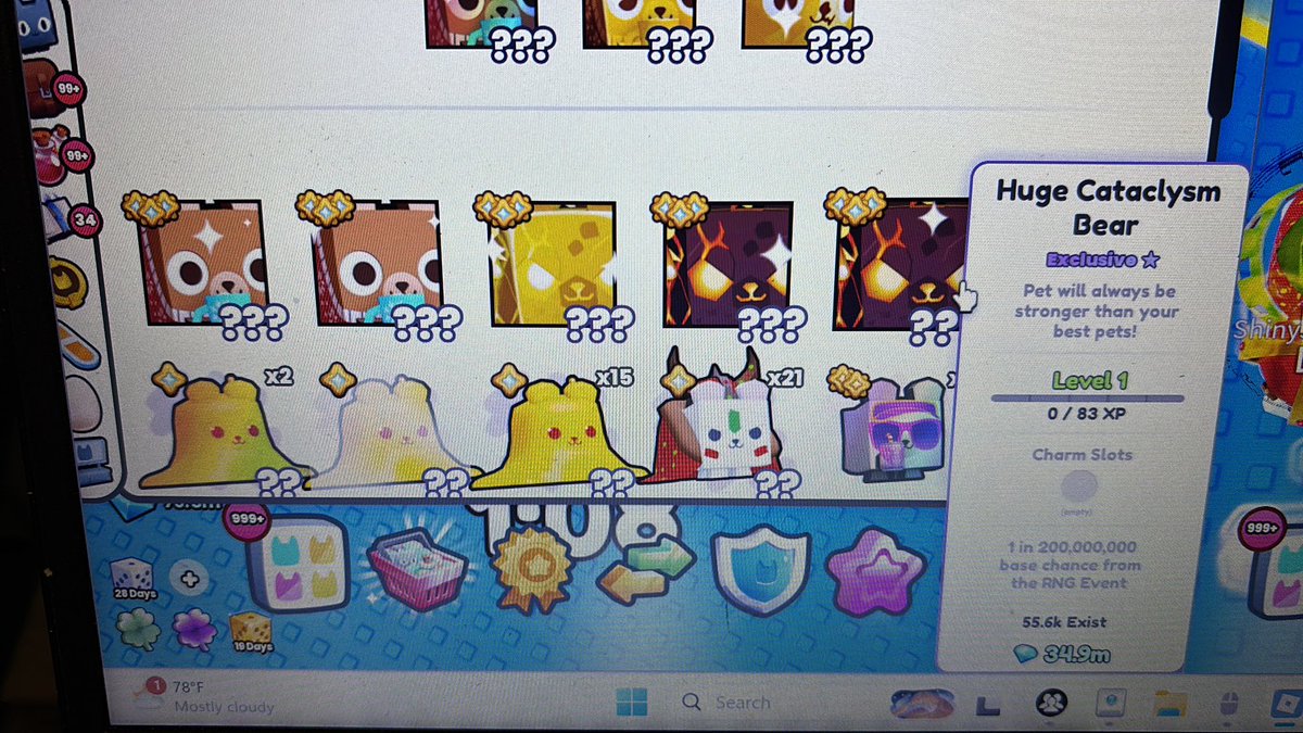 Golden Grinder!! Massive Fan Of The Pet Sim Series tweet media