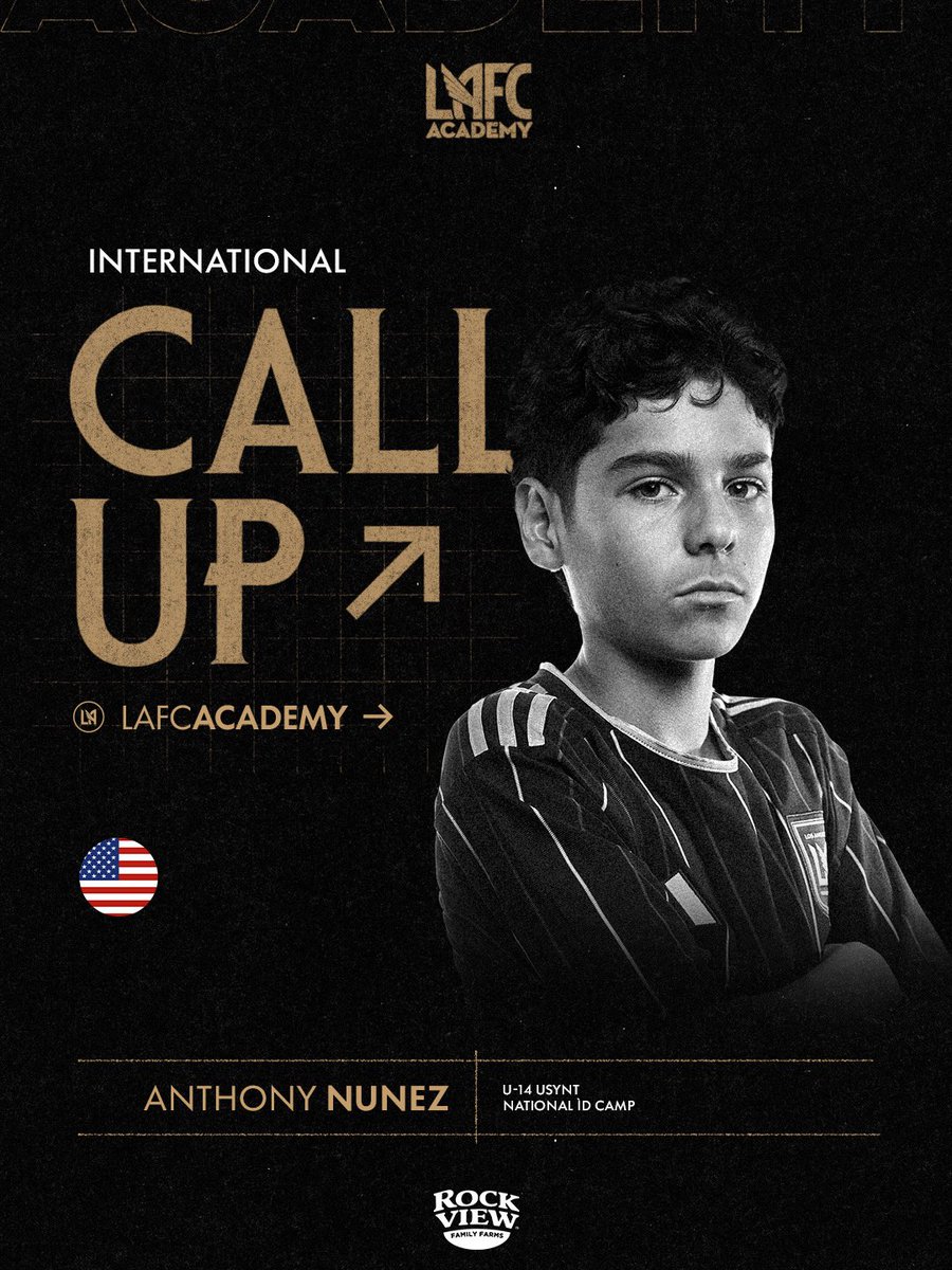 LAFCAcademy's tweet photo. International Duty ⚫️🟡

Four of our academy players have been called up to their national teams.

#LAFC | @RockviewFarms https://t.co/n7aSVL2nHv