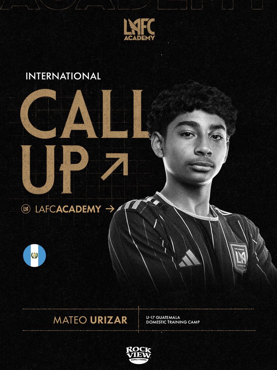 LAFCAcademy's tweet photo. International Duty ⚫️🟡

Four of our academy players have been called up to their national teams.

#LAFC | @RockviewFarms https://t.co/n7aSVL2nHv