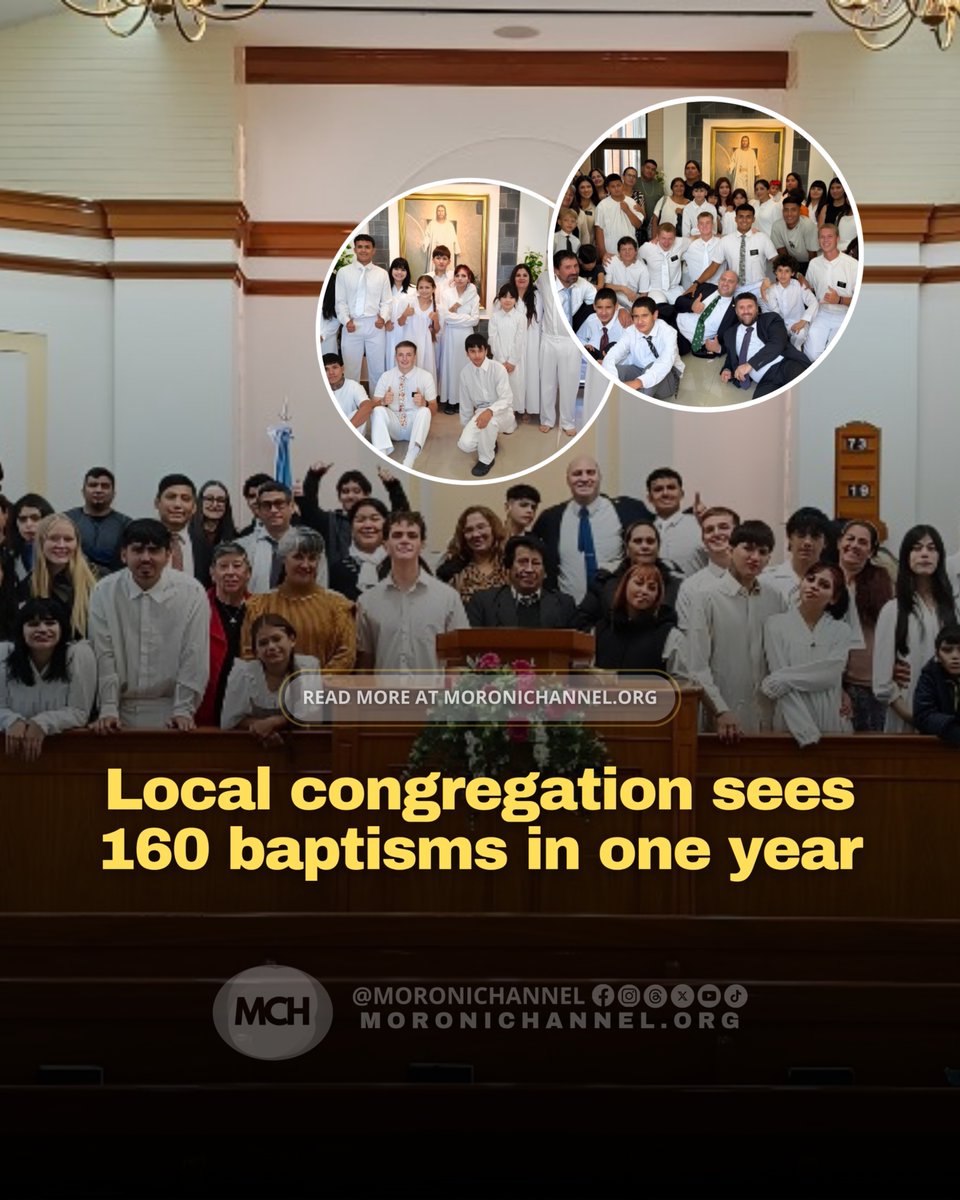 MoroniChannel's tweet photo. In the first months of 2026 alone, 20 baptisms were recorded in January, 22 in February, 23 in March and 17 in April.
For updates, visit https://t.co/Mf7MFUt4v1. https://t.co/xQQu2SgwZQ