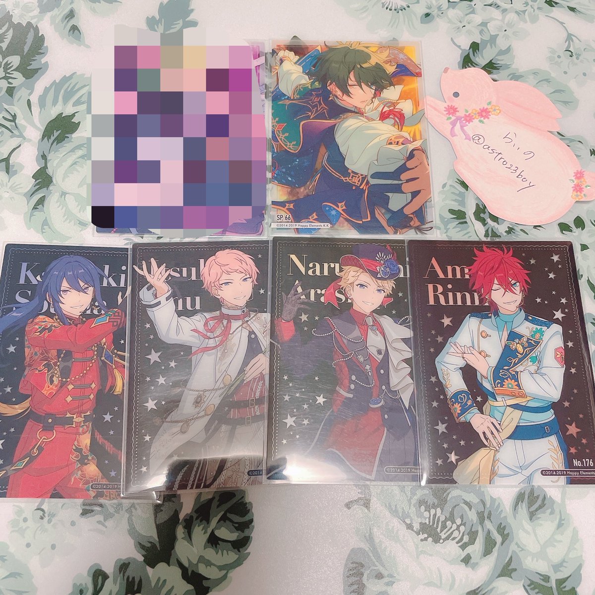 astro23boy's tweet photo. 【交換】
あんスタ　クリアカードコレクション4

譲：SP みか
N 颯馬・宗・嵐・燐音

求：SP 維吹
N 巽・鉄虎・ライカ・HiMERU

同種同士での交換希望です。
仙台手渡しorミニレター(普通郵便でも可能)にて対応可能です。
検索からもお気軽にお声がけください。 https://t.co/luELCan1vx