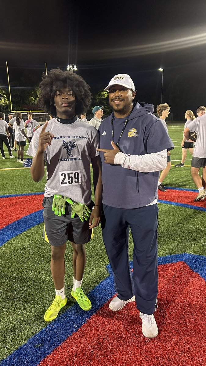 chasemmm6's tweet photo. Had a great time competing at the @emoryhenry_fb exposure camp today. I learned a lot and looking forward to what the future holds. Thank you again to Coach @CoachQHunter and @CoachTall for the opportunity!! @CoachFerg757 @CoachSexton16 https://t.co/SjxwoE20Er