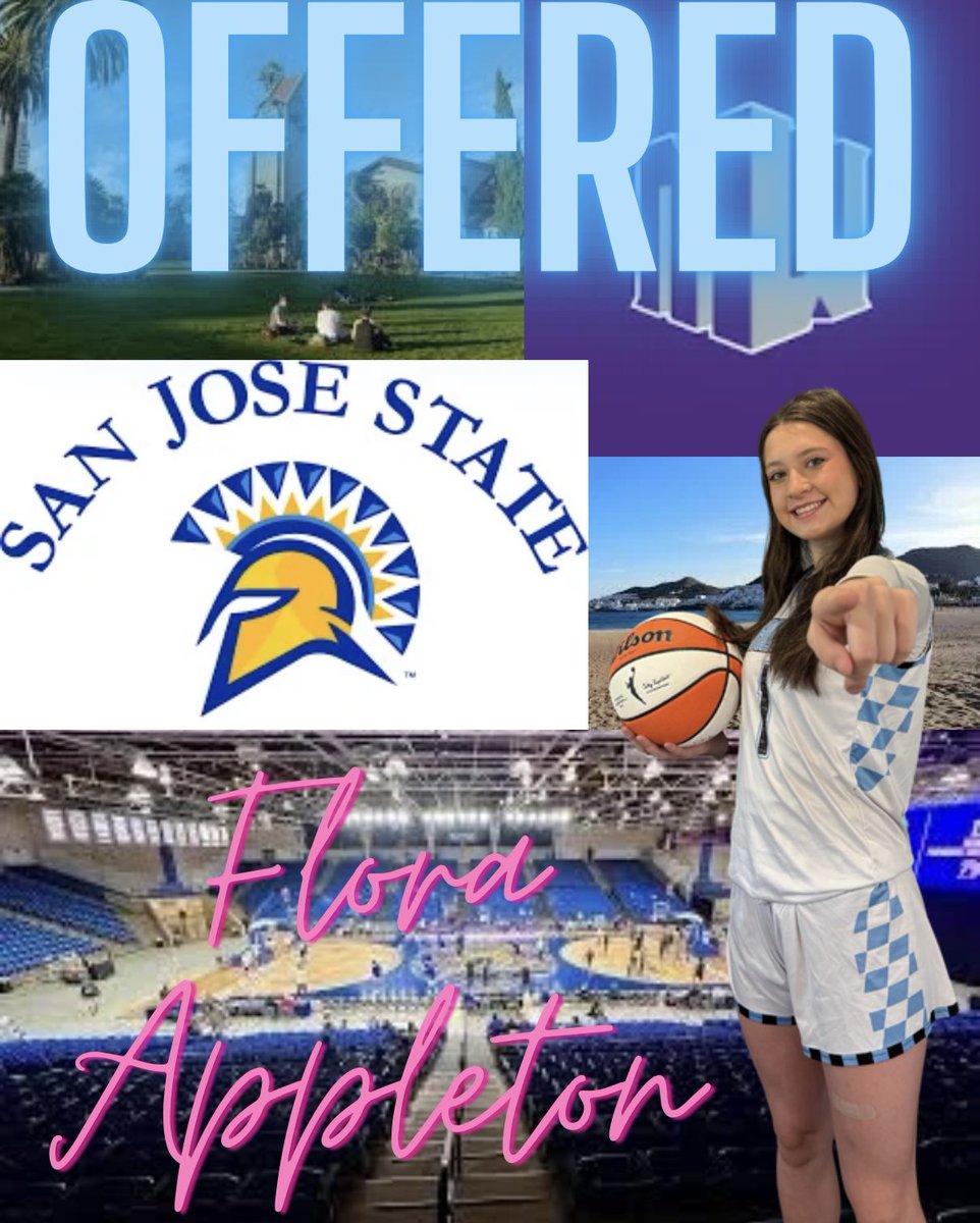 phoenixselect's tweet photo. YES MA’AM‼️‼️‼️
6’2” 2027 guard @floramappleton earns an offer to @SanJoseStateWBB 🔥
Incredibly grateful to Head Coach @jonaschatterton for the opportunity🙏🏻
San Jose State is in the Mountain West Conference🔥
@girlzprepreport 
@MattyK31 https://t.co/LAqaofizGC