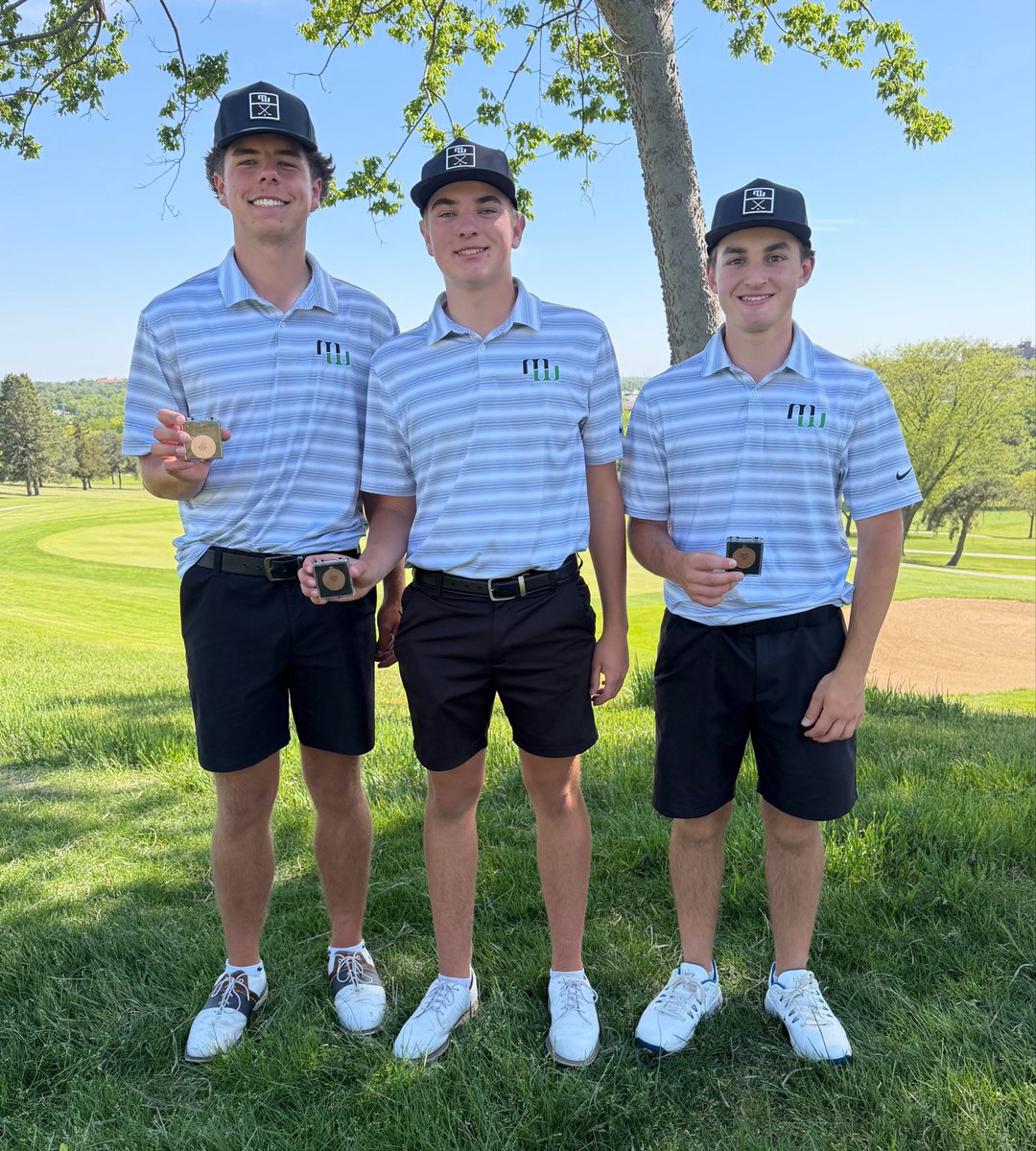 MillardWestGolf's tweet photo. Individually 3 Cats earned Metro Conference Medals in a stacked field.

🏅Kyle Beaudin - 71 - 4th
🏅Graham Vogel - 71 - 6th
🏅Connor Benton - 75 - 14th

👏🏼💪🏻 https://t.co/rP1DsDV372