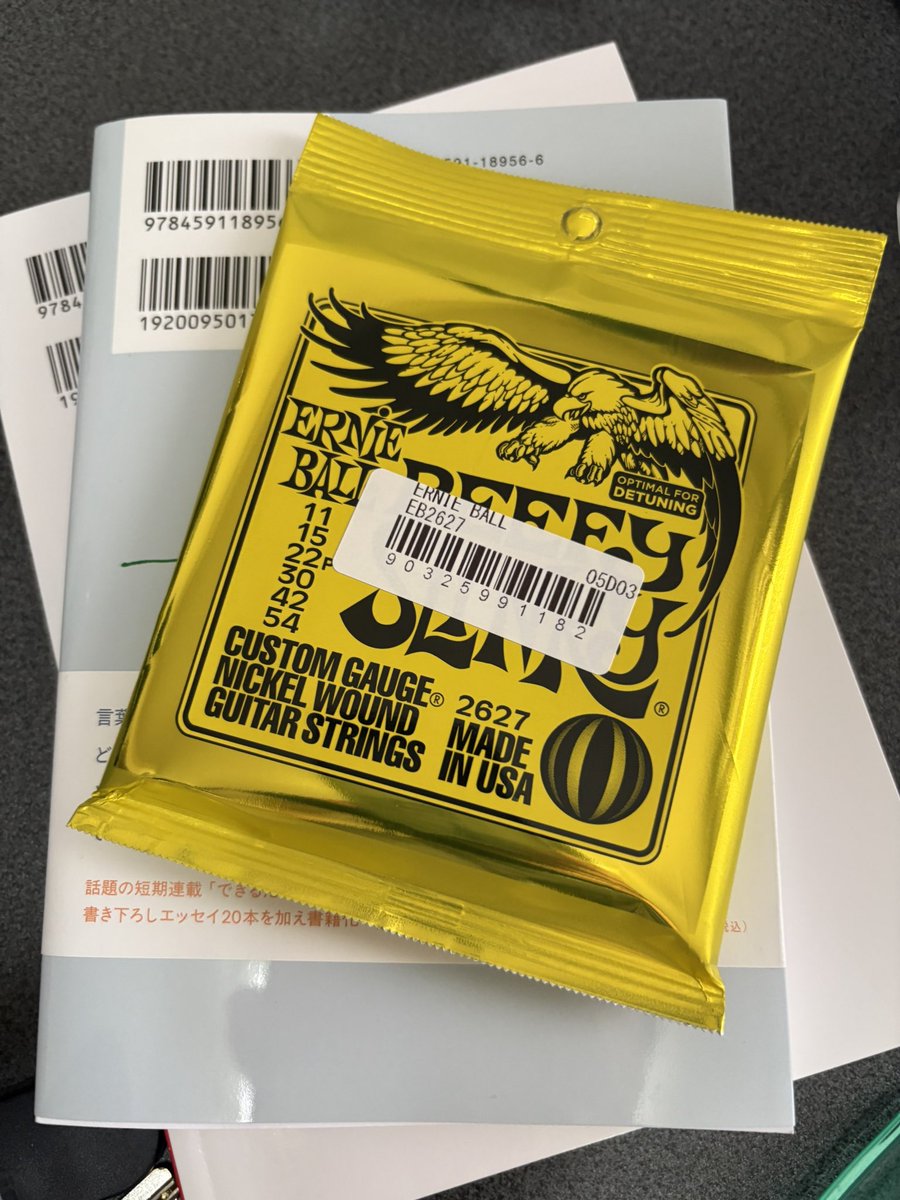 melldall's tweet photo. アコギ弦みたいなエレキ弦、着弾 ── https://t.co/afpFLOXFDV