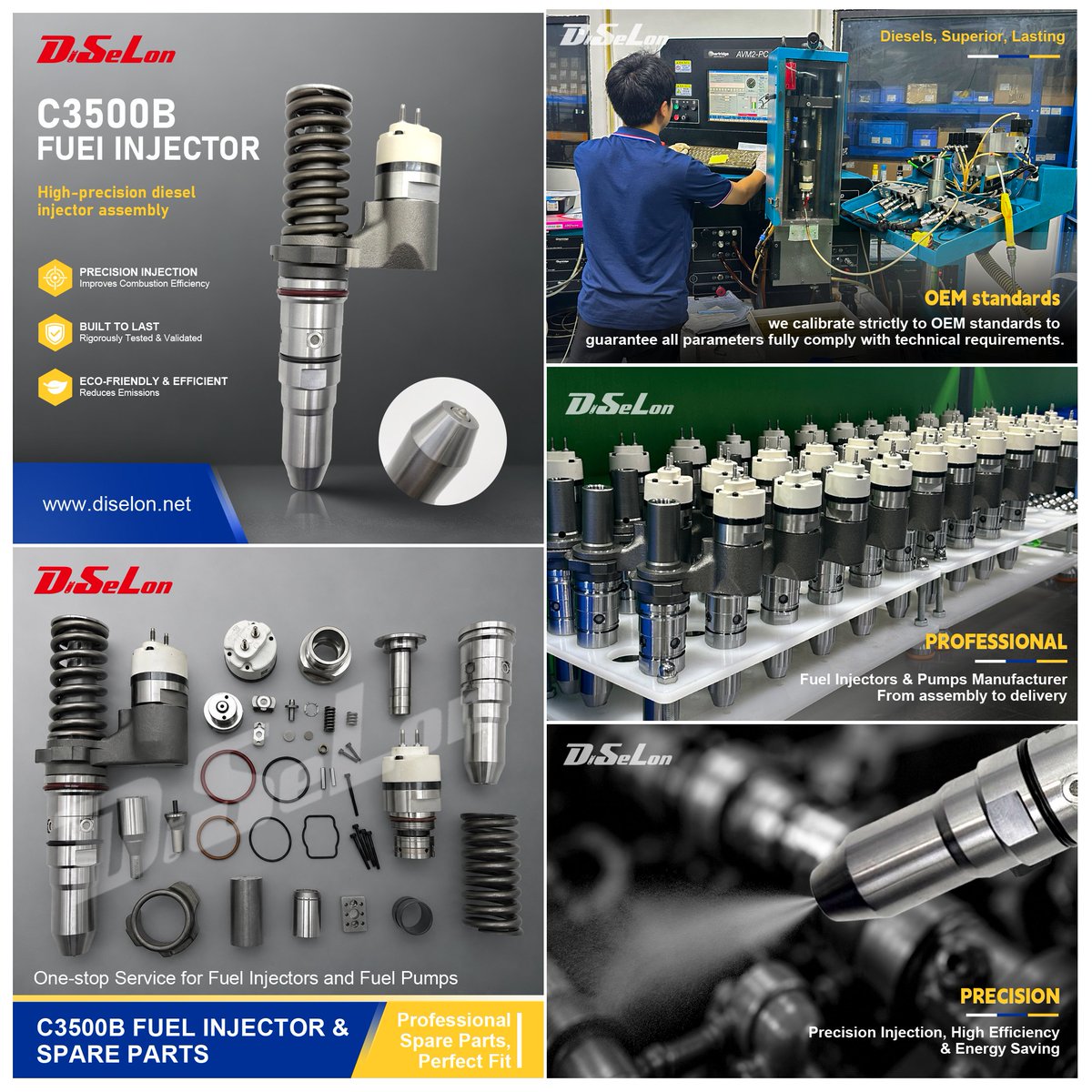 DiselonPower's tweet photo. A diesel injector has one job: spray perfectly.
When precision fails, engines pay the price

Diselon C3500B fuel injectors are built with OEM-standard calibration, precision assembly, and strict testing from start to finish.
Because diesel performance depends on details.
#Diselon https://t.co/46OVp6jI8E