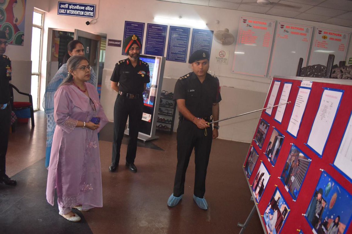 ProDefLko's tweet photo. Mrs Rajitha Hariharan, ZonalPresident #StrikeOne AWWA visited the state-of-the-art, Early Intervention Centre and Family Ward at #MHMathura.

(1/3) https://t.co/3BRBixNhff