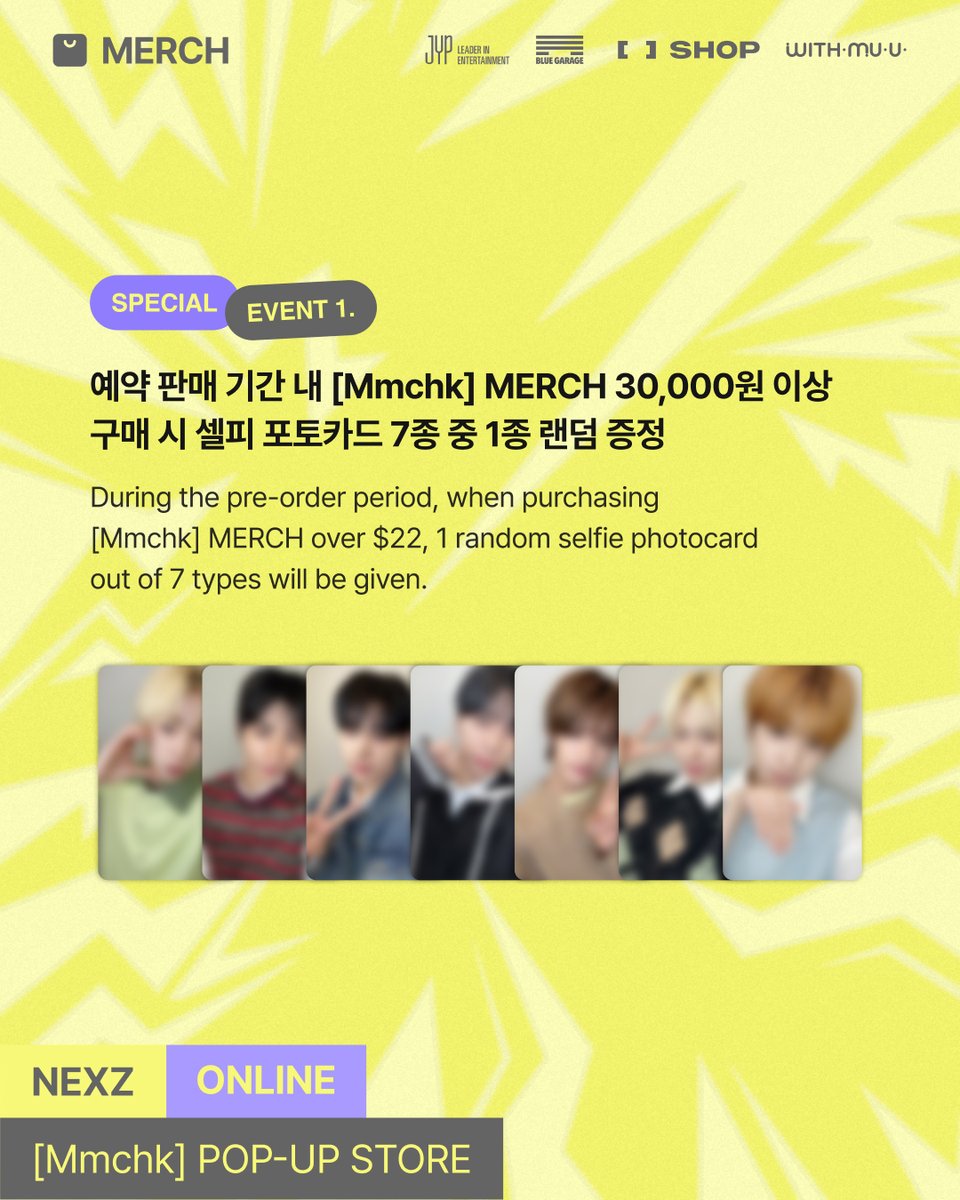the_FANSSHOP's tweet photo. NEXZ [Mmchk] POP-UP STORE
OFFICIAL MERCH ONLINE SALES

COMING SOON💜💛
https://t.co/5gzNIqvsQD

📅5.15 FRI 11:00 - 5.26 TUE 23:59 (KST)
🌐FANS SHOP

#NEXZ
#Mmchk #NEXZ_Mmchk
#FANS_SHOP #팬즈샵 https://t.co/tOSPVG8v3T