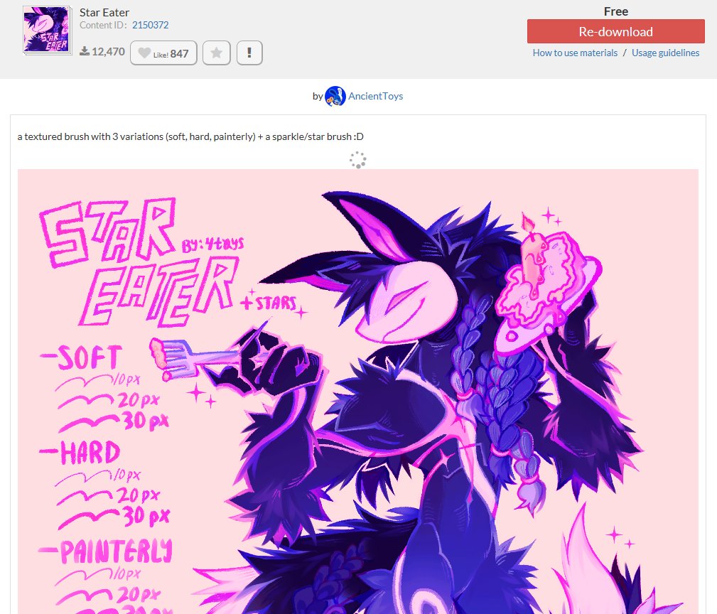 AER0SAUR's tweet photo. "hi!! i was wondering what your brushes are for more of your doodles or just crunchyish lineart? if thats okay, tysm!!!!" -> Ive been using the star eater hard brush by acientoys!! Although as of recently Ive been using a modified fountain pen brush :-)  https://t.co/uKIY9TKeVx https://t.co/bCiqShlR6u
