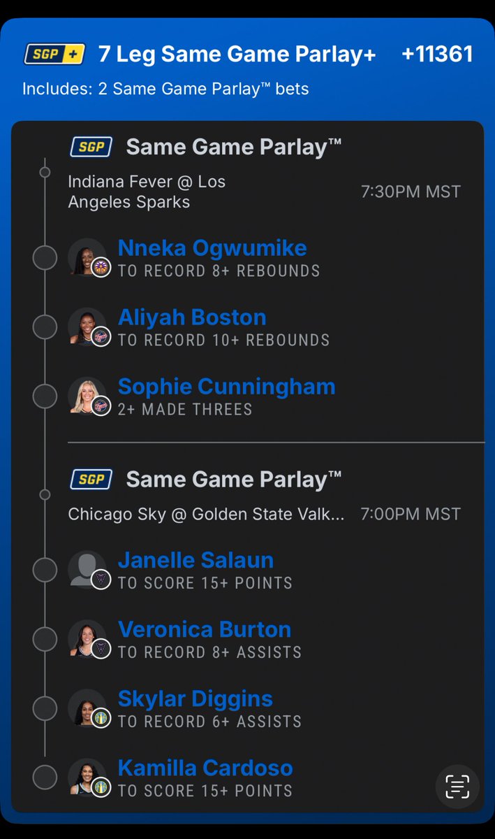TLANES11's tweet photo. WNBA lotto starting soon 🚨 
7 legger at +11,300 👀 🔥 💣 💰 
Let’s gooooooooooo ‼️ https://t.co/dnf29kYEnP