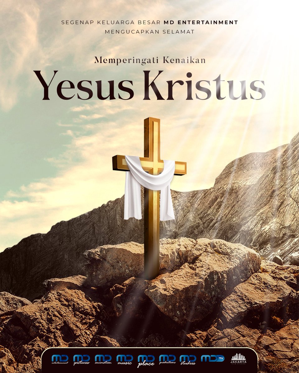 MDEntertainment's tweet photo. Selamat Hari Kenaikan Yesus Kristus ✨
Semoga damai, kasih, dan pengharapan selalu menyertai setiap langkah kita 🤍

#MDPictures
#MDEntertainment
#MDGroup https://t.co/wbL7w2HsJN