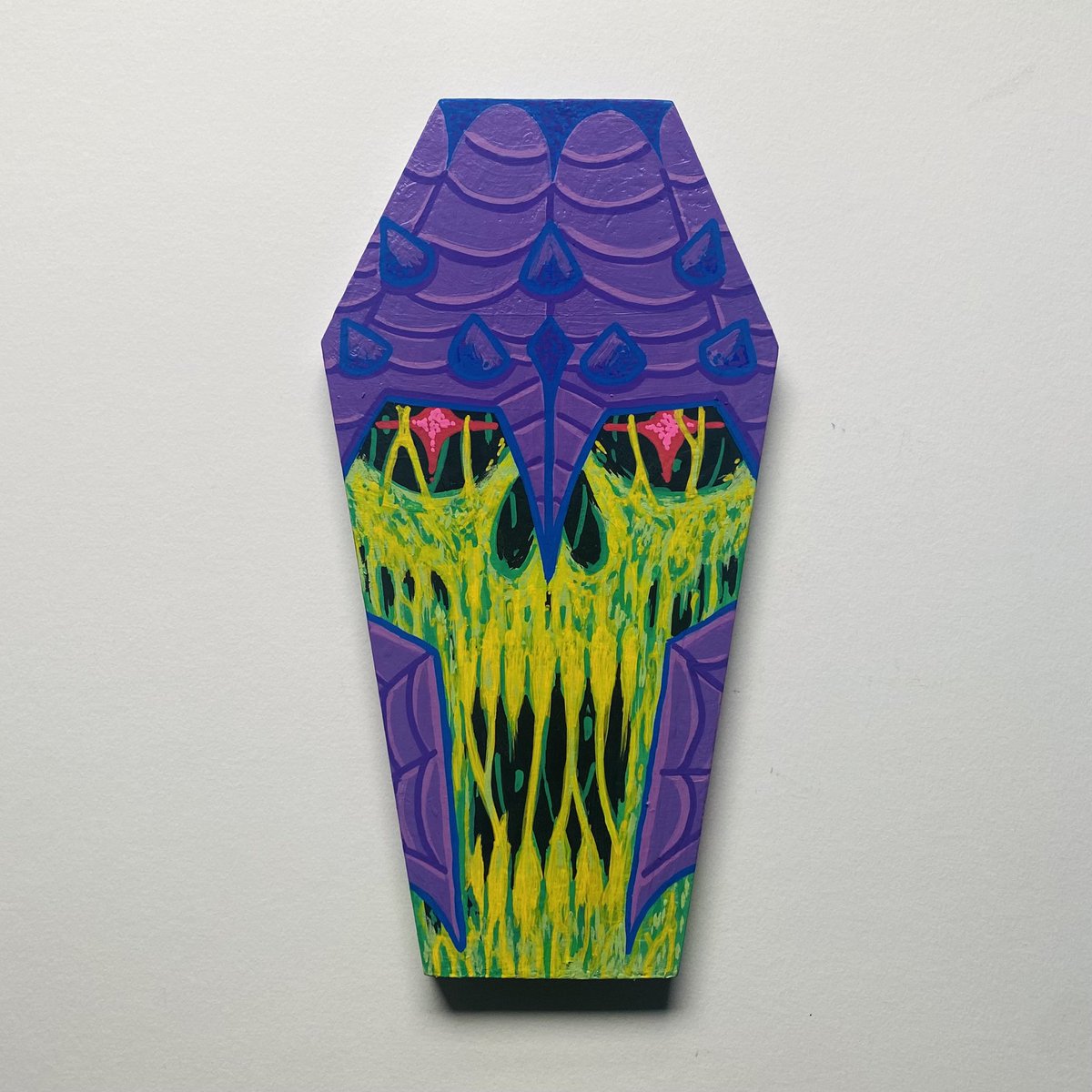 psychedemonic's tweet photo. Three new guys. Acrylic on wood panel. https://t.co/numwsV4cTm