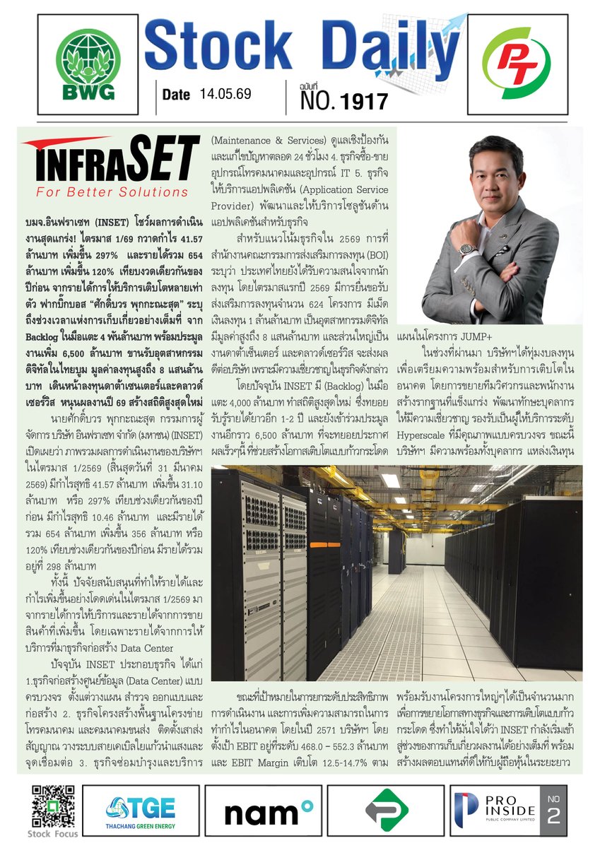 FocusStock's tweet photo. หนังสือพิมพ์ออนไลน์ Stock Daily ประจำวันที่ 14 พ.ค. 2569

ลิงก์ : https://t.co/utQCGIsF8l

#INSET #หนังสือพิมพ์ออนไลน์
#SABINA #StockDaily #CFARM https://t.co/6hsrrTxt8I