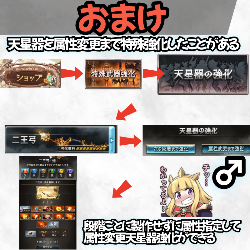 chaatilmitt's tweet photo. いつの間にかあった便利ボタン。
倉庫へわざわざポチポチ移動していたなんて恥ずかしくて言えない。
そして、天星器の属性変更作業も昔と比べたらだいぶ楽になってます。 https://t.co/w9b8vRVrKT
