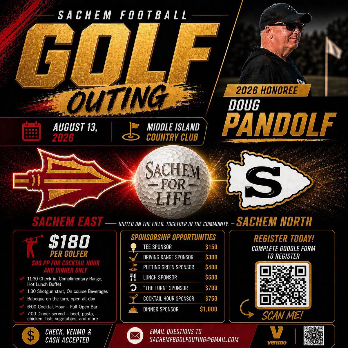 SachemReport's tweet photo. Save the date. Register. Be there. Sachem alum Doug Pandolf is being honored. ⛳️ https://t.co/j4AuhXvHl0