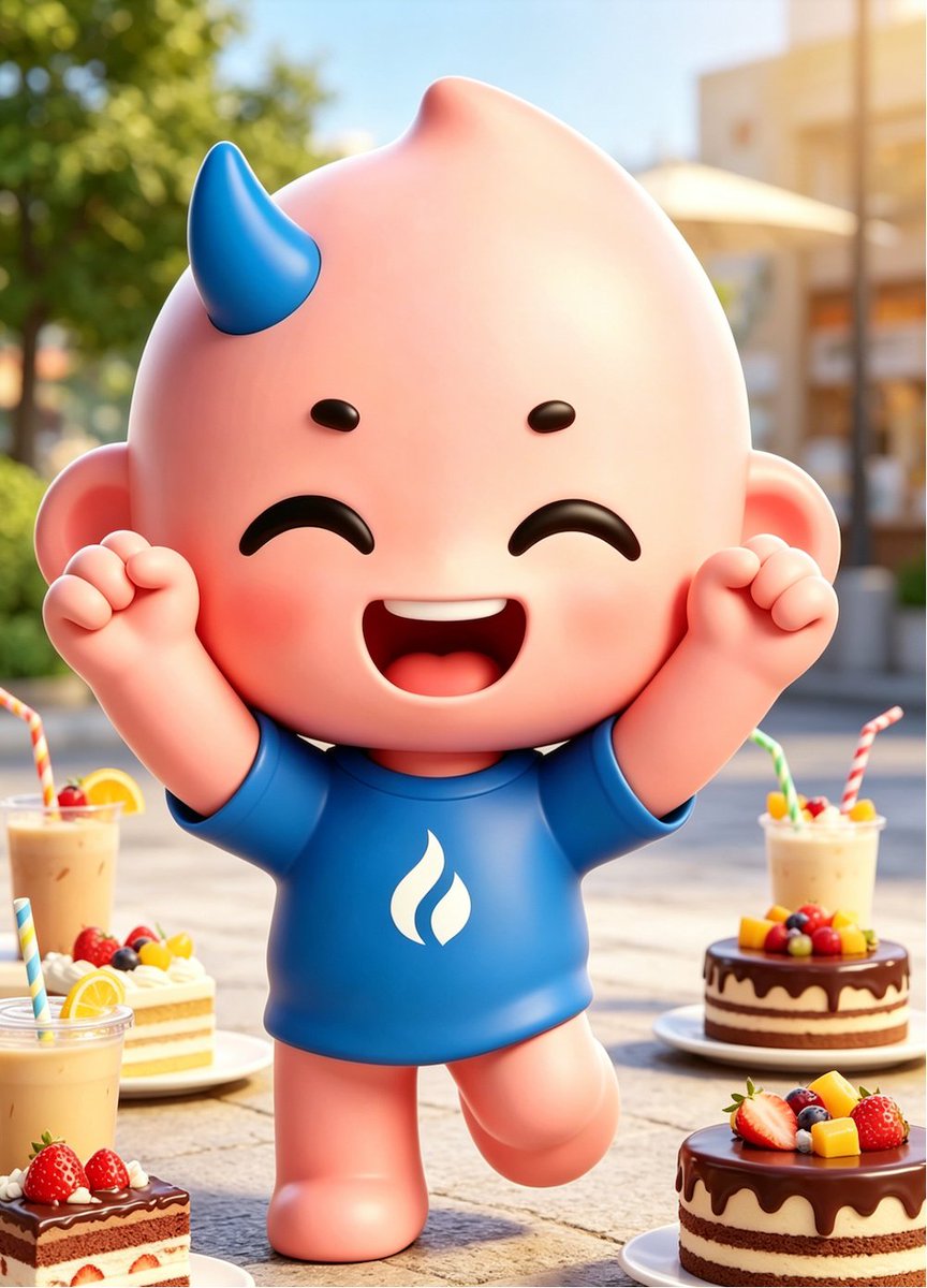 HTX_huobao's tweet photo. 🎁 甜蜜福利不打烊✨ 评论区甩出生日蛋糕照片投喂本宝，抽 1 位火伴送暖心奶茶🥤

🎂 四次元兜兜罢工第 8 天：被蛋糕喂到幸福感爆棚，本宝已经偷偷开始准备搞事情啦！

今天继续蹲住大家的创意蛋糕投喂，评论区甩生日蛋糕照片，奶茶奖励直接安排！ https://t.co/ZQNzk3Gnoy