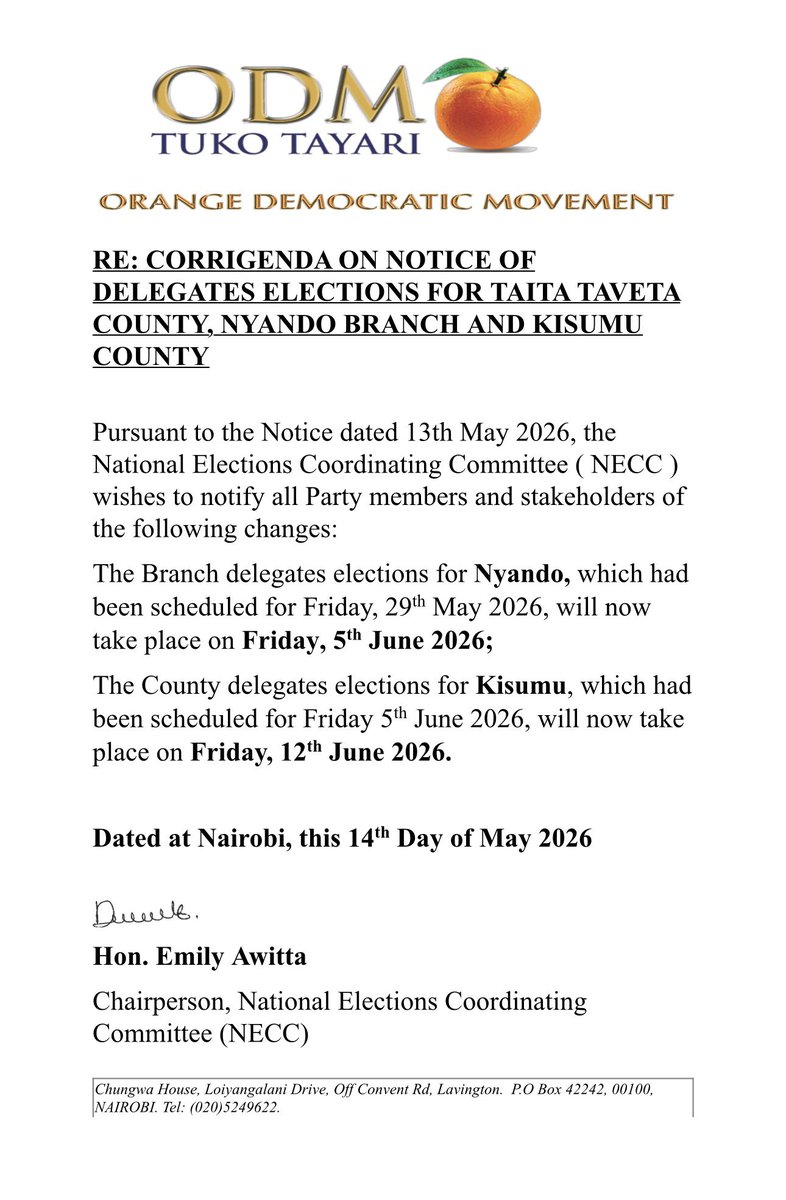 The ODM Party tweet media