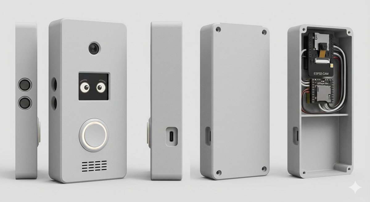 Smart Doorbell Enclosure Product Render