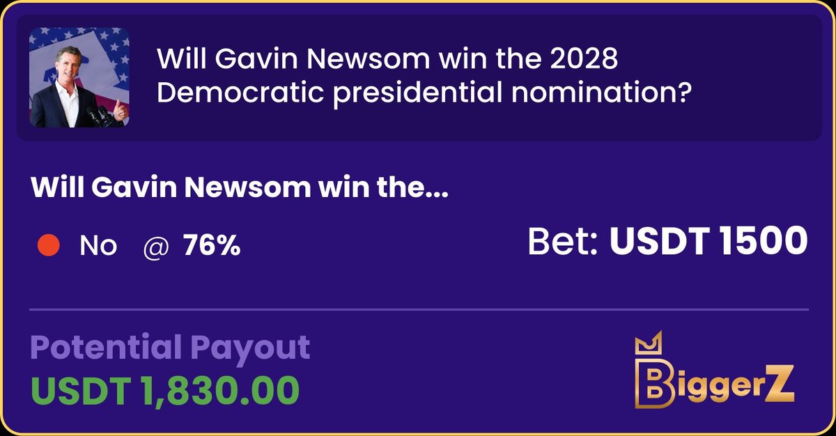 Cryptoinsidergl's tweet photo. Just placed a solid bet on https://t.co/oi1WzbouBA regarding the 2028 election! the potential payout is looking great. Seriously, if you're into crypto betting, this site is a must-try. Easy, fast, and legit.
#BiggerZ #FastWithdrawal #OnlineCasino #CryptoCasino https://t.co/06iHKf9R9T