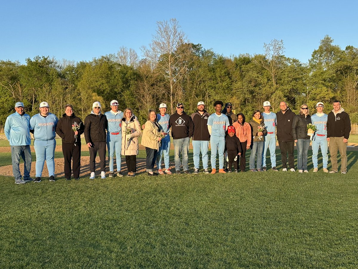 SaintJoeSports's tweet photo. Varsity @SaintJoeBsball earned a thrilling 11-10 walk-off victory over Brandywine on Senior Night! Jacob Snyder drew a bases-loaded walk to bring home the winning run and seal the dramatic Saint Joe win. The Huskies answered Brandywine’s early offense with four runs in the first inning as Josiah Gustine, Snyder, Jack Matthew, and Jordan Thomas each drove in runs to give Saint Joe the lead. Brandywine continued to battle back throughout the night, but the Huskies responded each time, including tying the game in the seventh on an RBI groundout by Thomas and an RBI single from Brayden Dhoore. After Brandywine scored twice in the top of the ninth to take a 10-8 lead, Saint Joe rallied once again as Dhoore delivered a clutch RBI single before an error and Snyder’s walk completed the comeback.

Offensively, the Huskies pounded out 14 hits led by Gustine, who went 3-for-5 at the plate. Thomas and Dhoore each drove in three runs, while Dallas Downey, Gustine, Snyder, Thomas, and Dhoore added multi-hit performances. On the mound, Townes Cinninger earned the win in relief, allowing just two runs over three innings while striking out four without issuing a walk. Easton McFarland started the game, striking out six over five innings, and Eli Allison also contributed in relief.