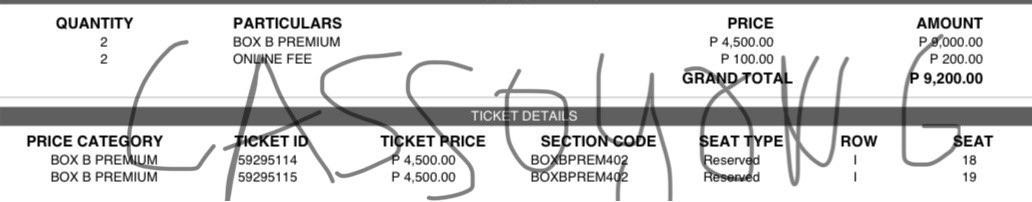 simjaehyuncartz's tweet photo. WTS LFB

Daniel Caesar Son of Spergy Tour

1 TIX Day 1 UBB PREMIUM SECTION 402 

RFS: Selling due to sister’s prior commitments and will buy for another day

PRICE= SRP PLUS OL FEE, 4600

Meet Up Only para iwas scam, physical tix already https://t.co/IQfpTtfwSg
