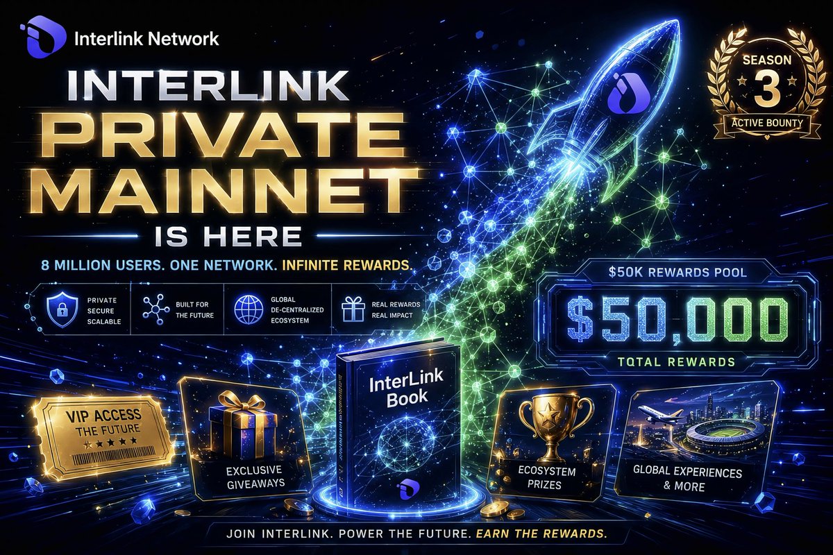 sunil_kumar914's tweet photo. Join 8 million users on one decentralized network for infinite rewards and a $50K prize pool! 🌐💰 #MainnetLaunch #Crypto

#InterLink #ITLG #ITL #ITLX 

@queentanisaX @reina_itl @kv_interlink @inter_link @interlinklabsas https://t.co/6c7s9FoDrI