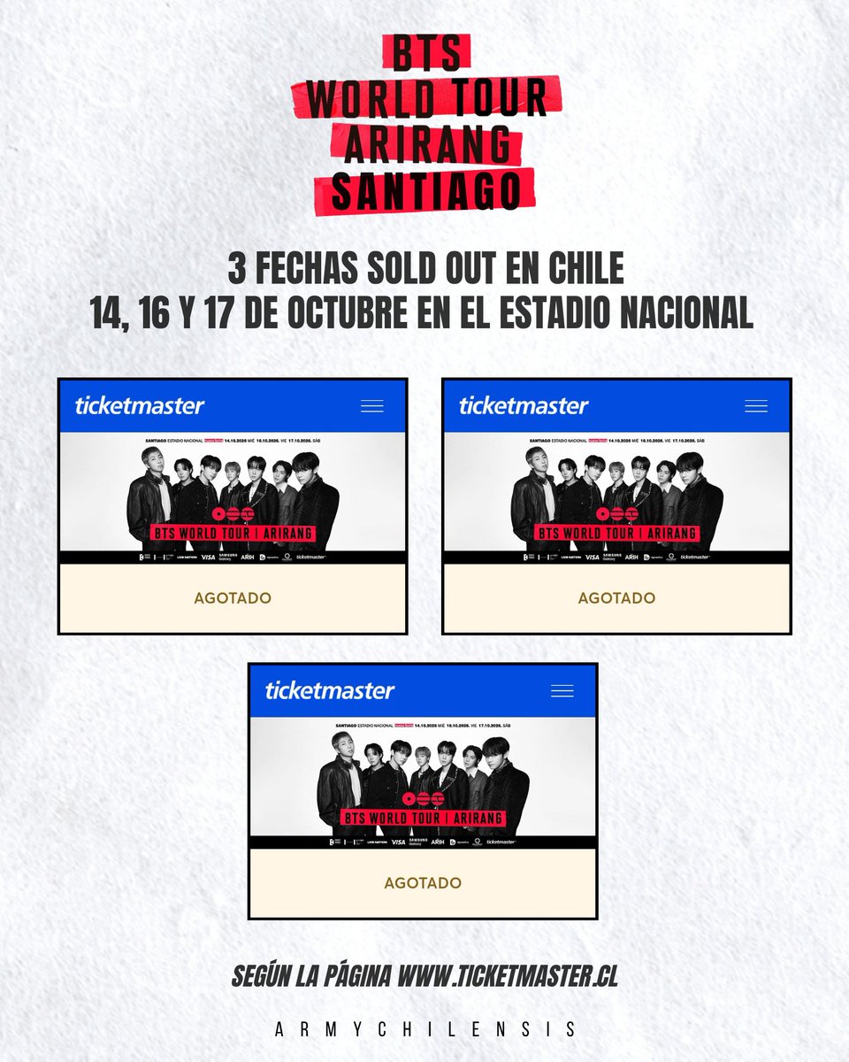 armychilensis 🇨🇱 ⊙⊝⊜ ARIRANG BTS VUELVE A CHILE tweet media