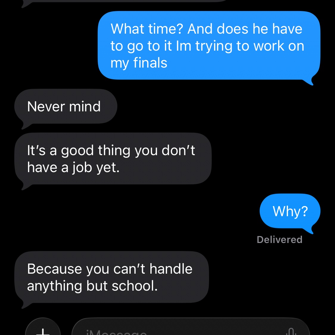 _svperman1's tweet photo. The most important person in my life just died and Im driving ur kids everywhere while trying to catch up on missing work and do my finals, I say no once and I get this https://t.co/Mflp4R4WvP
