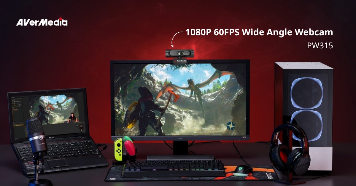 AVerMedia's tweet photo. Don’t miss out on the 1080p60 Wide Angle Webcam PW315! Work, teach, and game anywhere with it's simple plug-and-play setup. 1080p with 95° field of view capability wherever you go.
https://t.co/U9LoL2RTKJ https://t.co/qK6191Yoi3