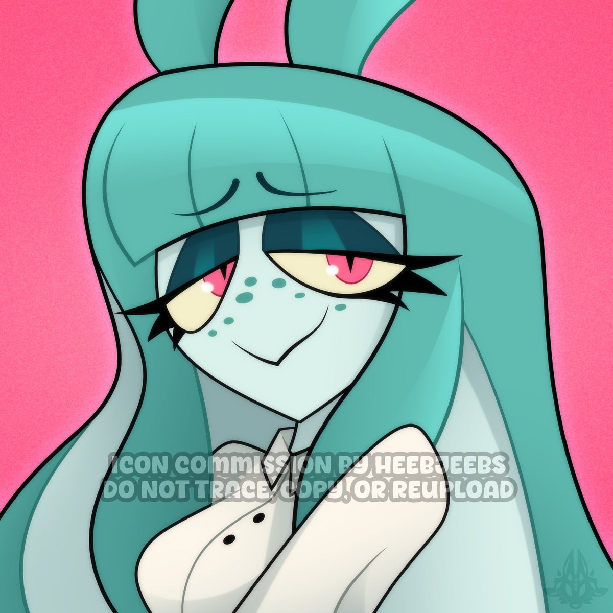 HeebJeebs's tweet photo. shy smiles 🩷

/commission for @snubby2525 

_
#helluvabossoc #hazbinhoteloc https://t.co/vKUFPFmzhL