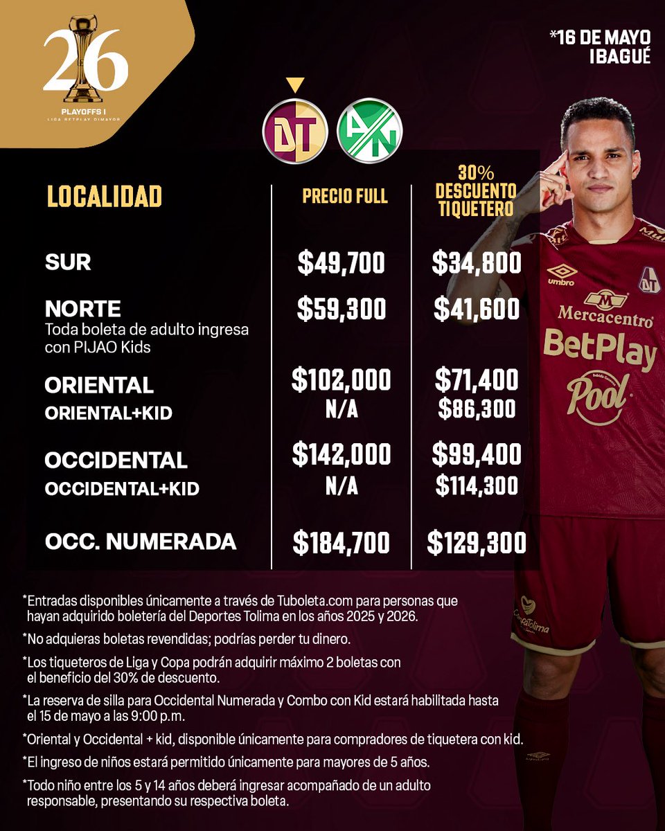 Estos son los precios de boletería para acompañar a la TRIBU en una ...