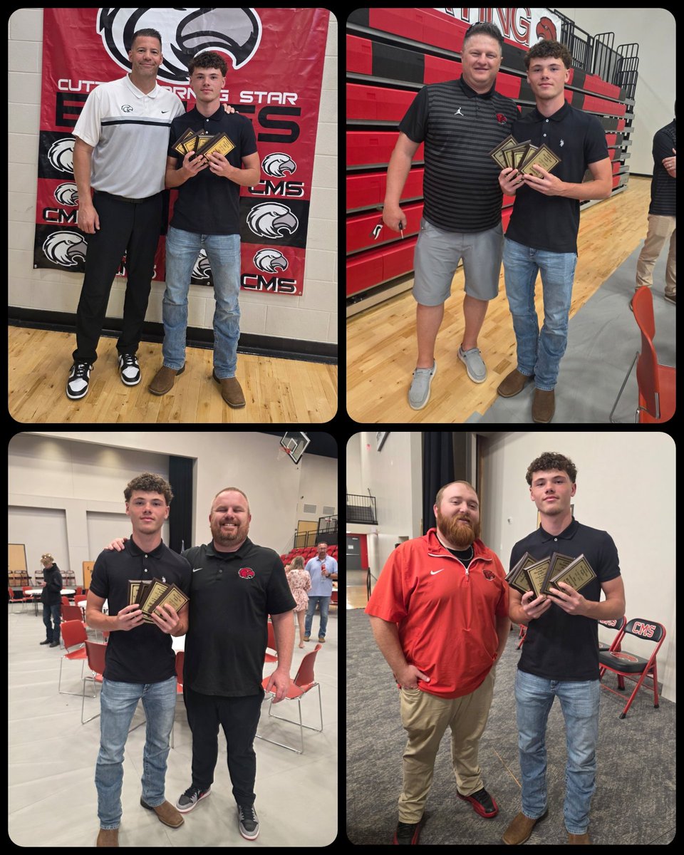 Hunt_Sanders11's tweet photo. CMS Athletic Banquet! Blessed with the awards I received tonight. All-Conference in Football and Basketball, Most Improved in Football, Defensive MVP in Basketball and Angler of the Year! Shout out to my family for always pushing and supporting me and thankful to have these Coaches! I missed getting pictures with a few. #Eagles #Hardwork 
@joshmills3231 @CutterFootball @CMSSDEagles