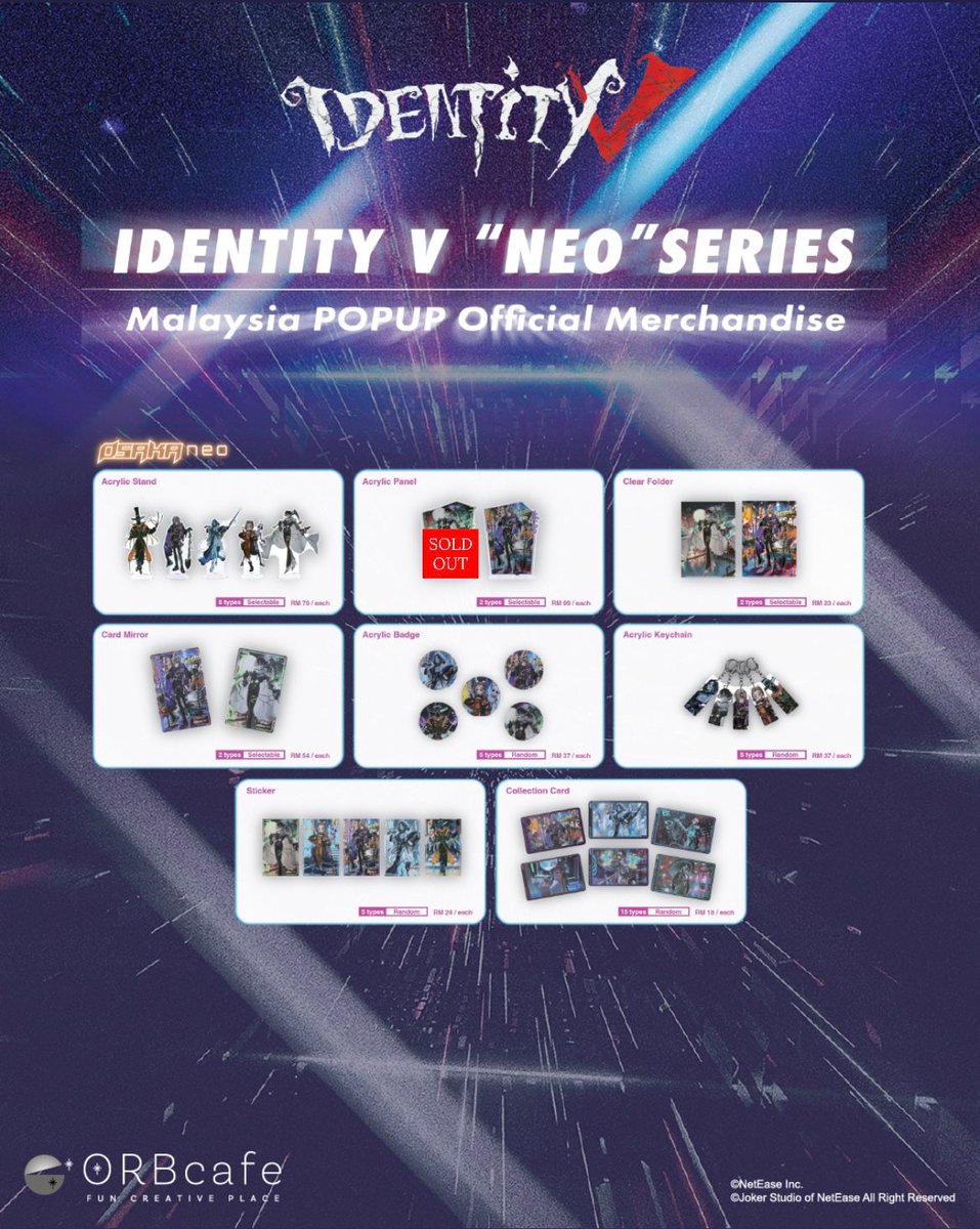 ORBcafe Malaysia｜Identity V POPUP in Malaysia KL tweet media