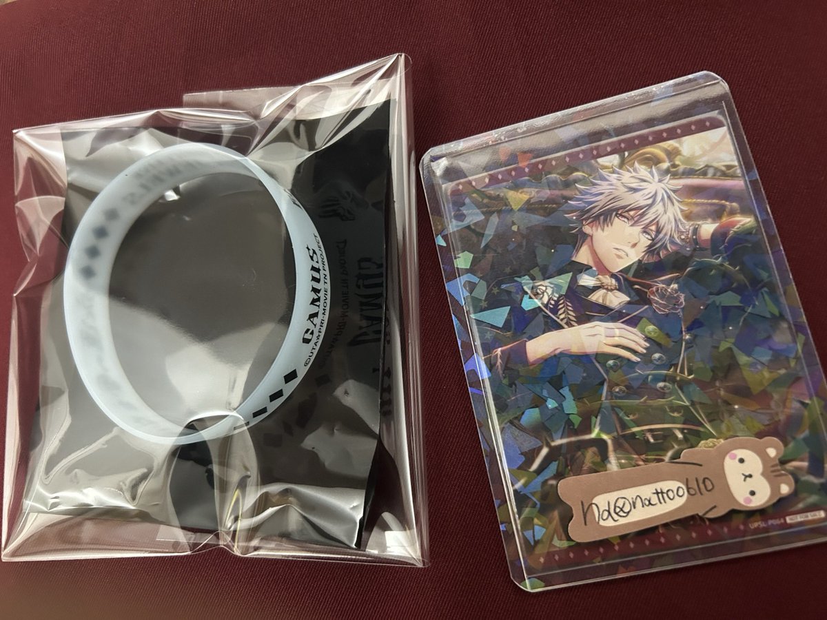 natto0610's tweet photo. 交換希望
カルナイ カルライ 特典 ラバーバンド ラババン

譲 カミュA
求 蘭丸 A B どちらでも

郵送希望
どうぞよろしくお願い致します。 https://t.co/olhr1qnXpH