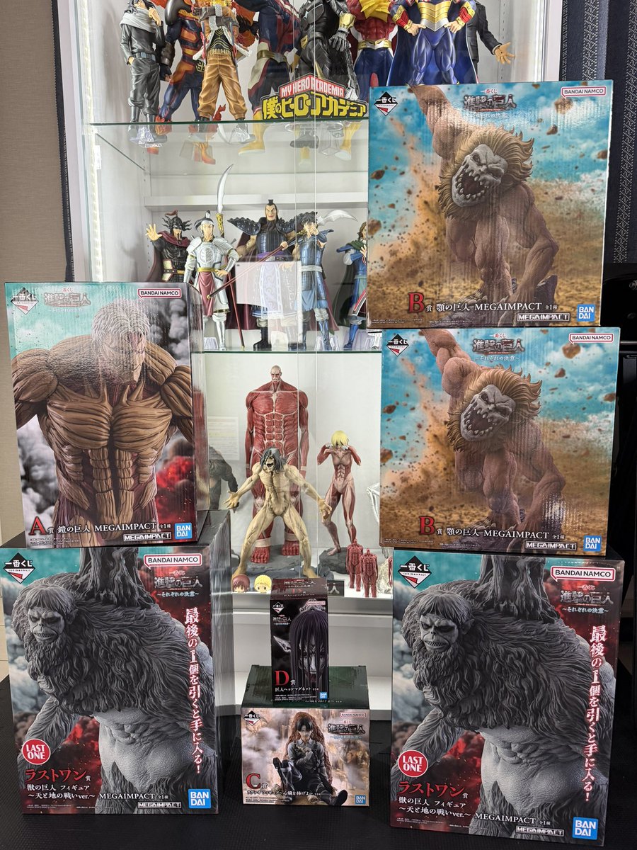 castaforu8's tweet photo. 一番くじ進撃の巨人きたーーー！
ディスプレイ考えなきゃ！！
下位賞も大量なので、誰か欲しい人がいれば無償で譲りたい！！ https://t.co/mD6q4hHEd7