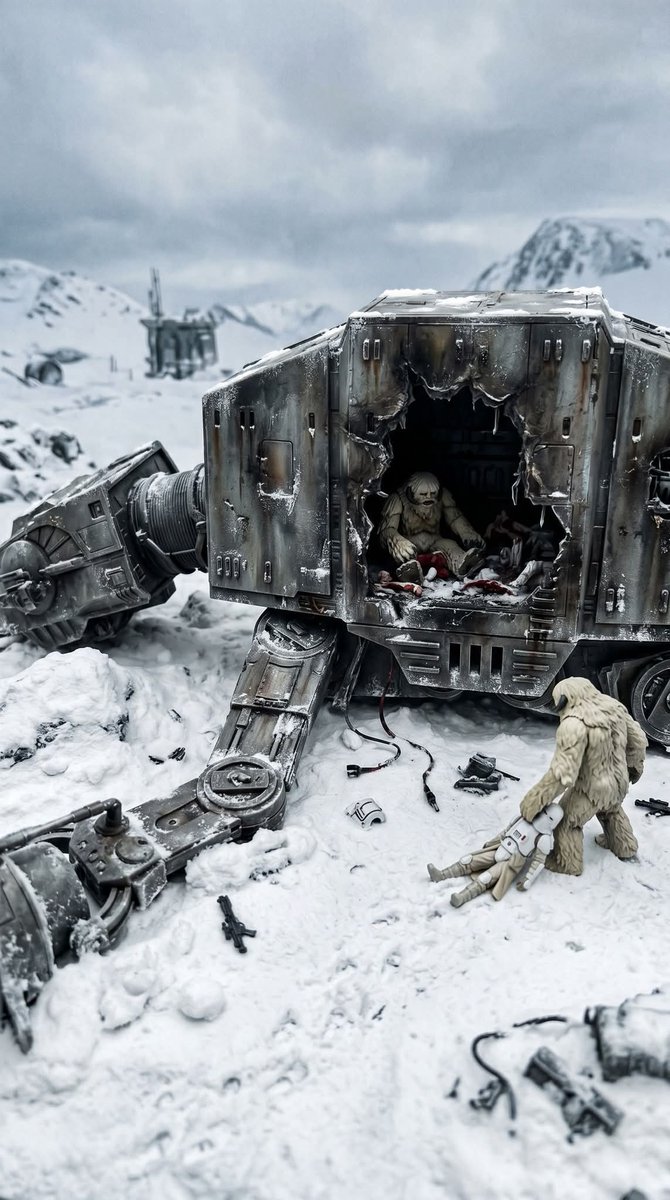 BallerToy1327's tweet photo. Fan made art after the fall of #Hoth #Wampa had good eating for a while. ##StarWars
#DioramaArt made this i believe. https://t.co/Xp6GOszAbY