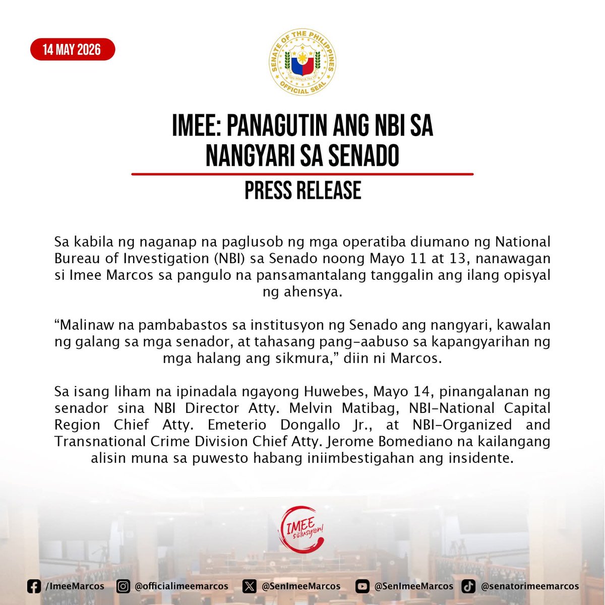 Imee R. Marcos tweet media