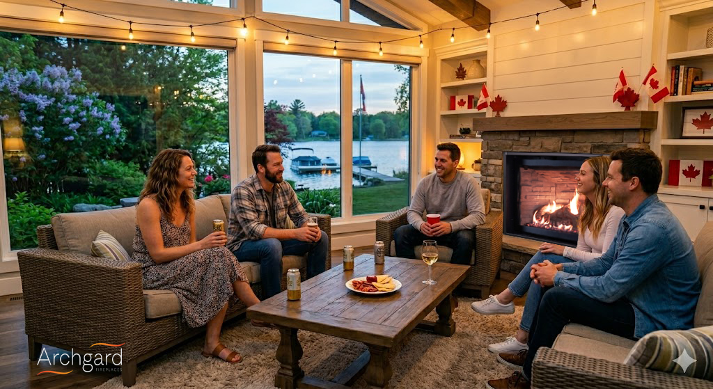 Archgard1's tweet photo. Monday is Victoria Day!
We will be closed for the holiday. Happy Victoria Day Canada!

Fireplace: Pele 345 w/ Appalachian Ledgestone Grey panels, Grand Timber logs, &amp; Clearview Barrier Screen.

#passionforthefire #VictoriaDay #MadeInCanada #CanadaMade #GasFireplace https://t.co/XMP9izJ46T