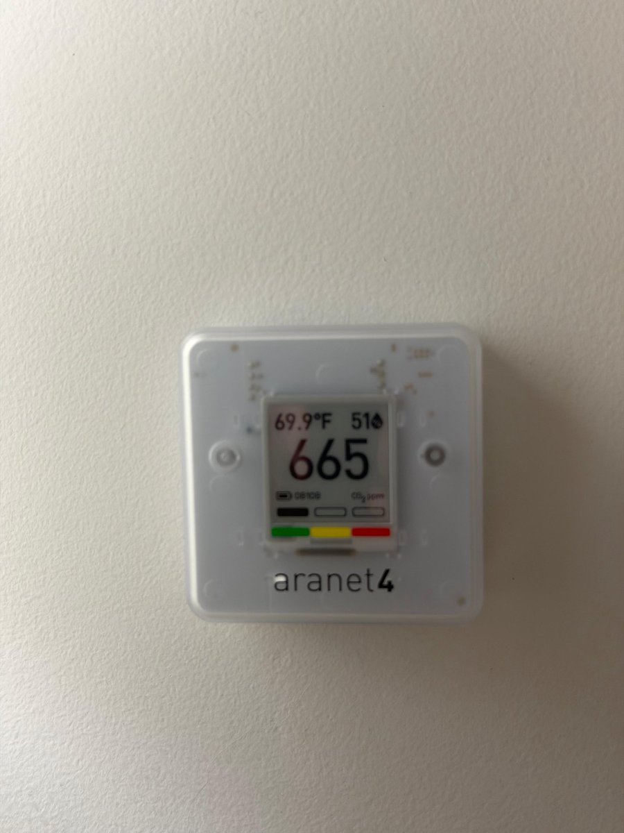 pattagod's tweet photo. New toy as recommended by @levelsio next to my bed but not too close either. What’s a good level overnight? ChatGPT says 800-1000 but I’m not so sure. https://t.co/2PdkZCp4Tp