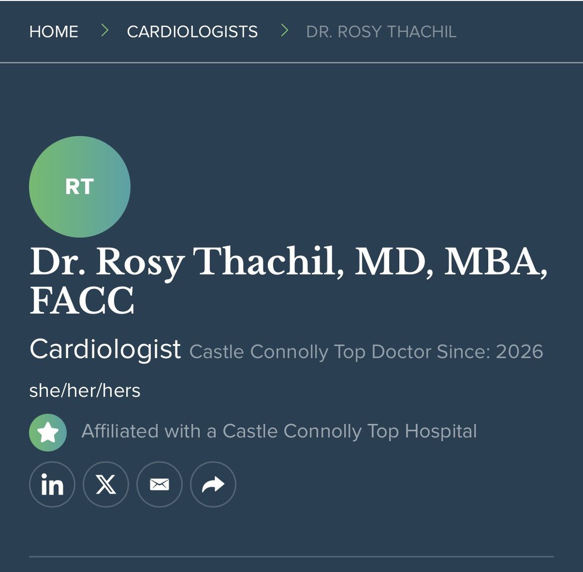 Rosy Thachil, MD, MBA tweet media