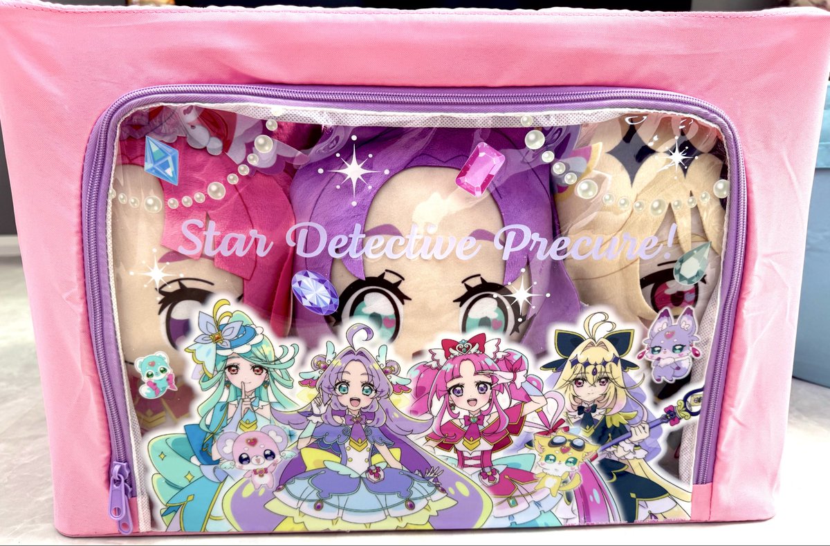 プライズの名探偵プリキュア窓付き収納ボックス🎁 50x40x33でとにかく