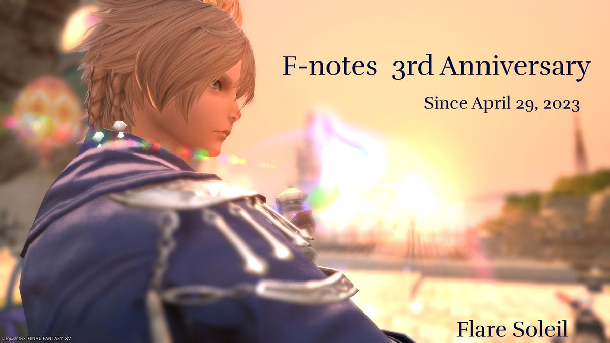 FlareSoleil's tweet photo. 【お知らせ🎵】

2023年 4月に第一回目の路上ライブ 「F-notes」をスタートさせておかげさまで３周年を迎えました！🎉
ここまで続けてこれた感謝の気持ちを１音１音丁寧に音に乗せて･･･

【5/30(土) に３周年の路上ライブを行ないます！🎹】

詳細は後日改めて告知します！お楽しみに！

#Fnotes https://t.co/ByaSSHcyBF