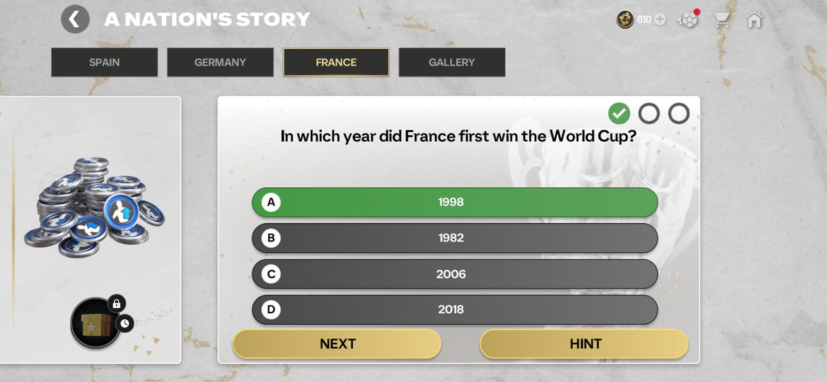 PhanMinhHauFFM's tweet photo. A Nation’s Story: 🇫🇷 
Day 1: A B D 

#FCMOBILE https://t.co/KSGl51OhZr